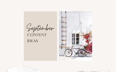 Content Ideas for the month of September